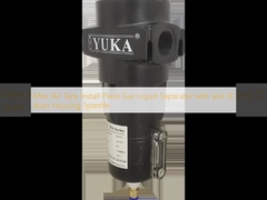 Después de instalar el tanque de aire, coloque separador de líquidos de gas con y 10 años de vida útil de la vivienda